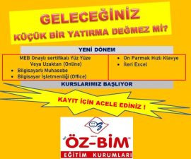 Yeni Dönem Kurslarımız Başlıyor